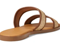 Women's Madewell The Teagan Slide Sandal in Straw