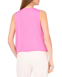 Wrap Front Sleeveless Blouse