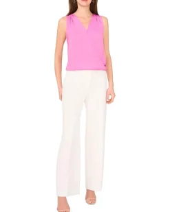 Wrap Front Sleeveless Blouse