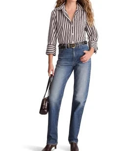 Y Neck Shirt With Adjustable Sleeve